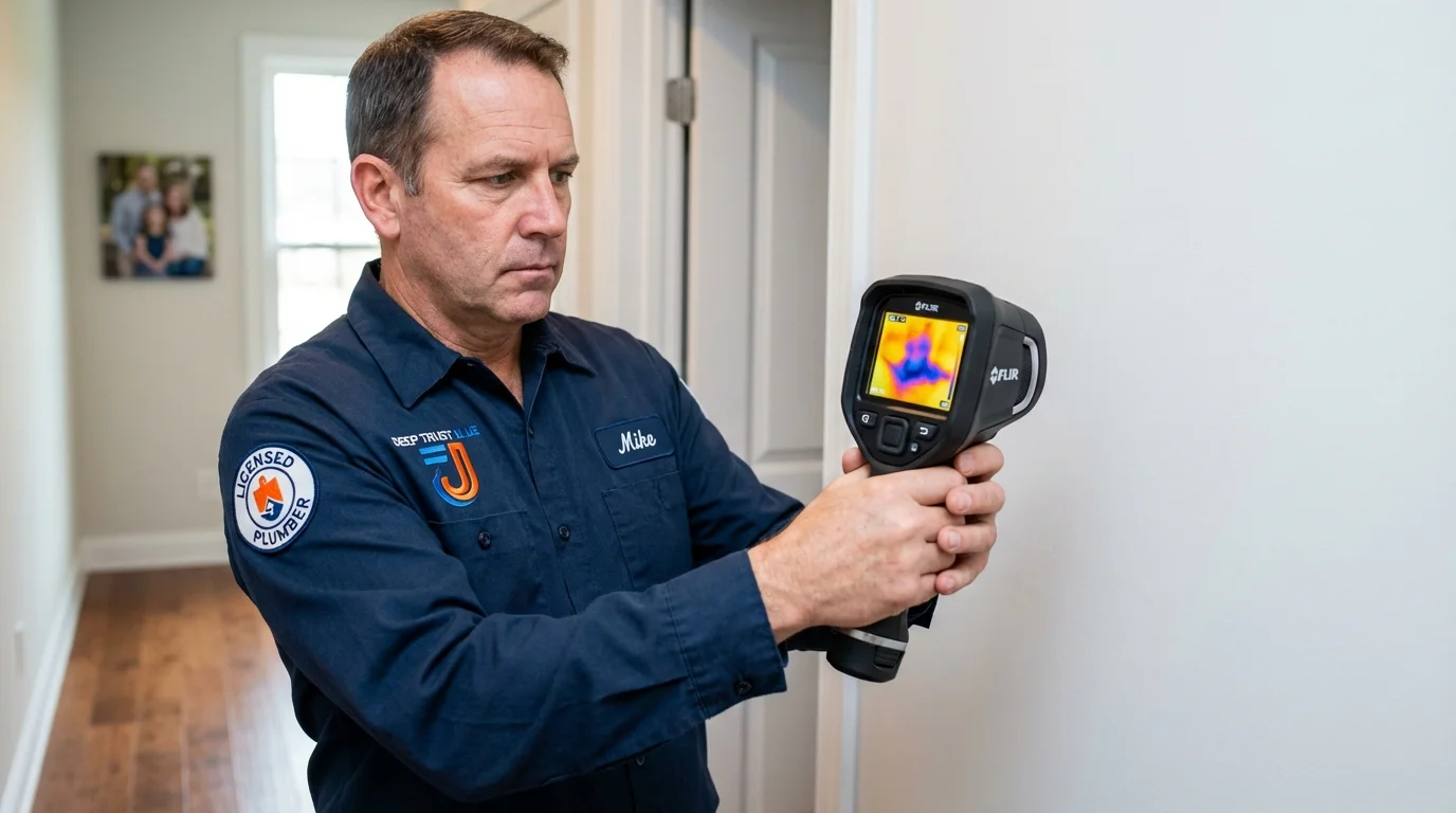Thermal imaging leak detection by Johns Plumbing LLC in Thorndale